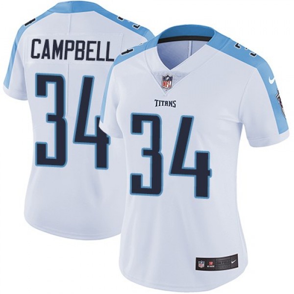 Women's Titans #34 Earl Campbell White Stitched NFL Vapor Untouchable Limited Jersey