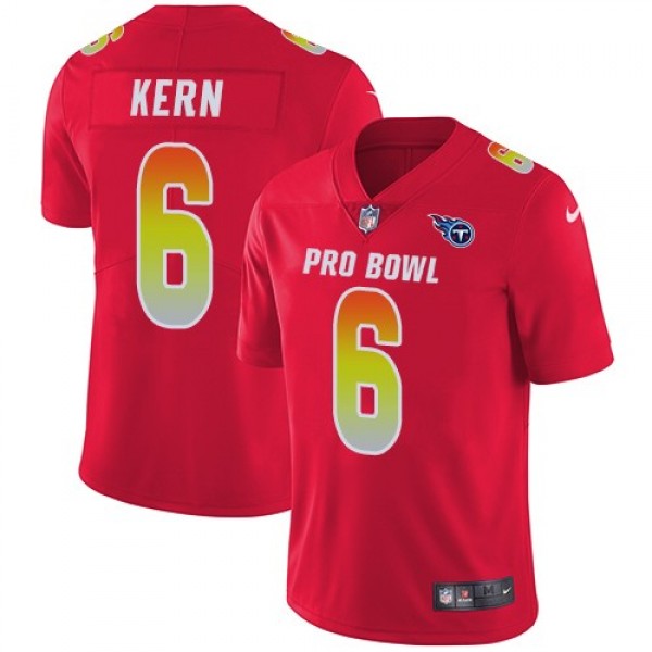 Nike Titans #6 Brett Kern Red Men's Stitched NFL Limited AFC 2019 Pro Bowl Jersey