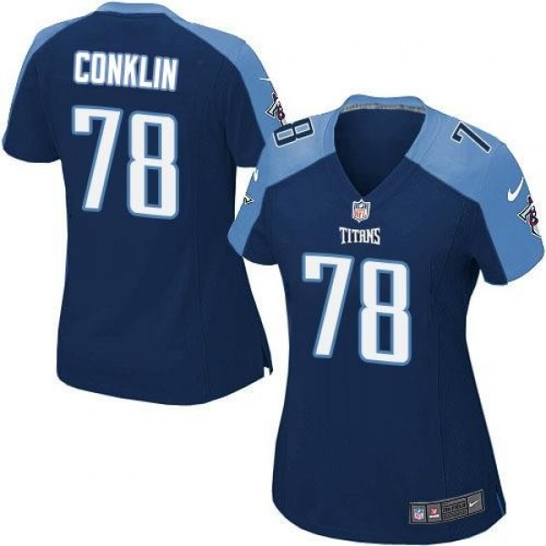 Women's Titans #78 Jack Conklin Navy Blue Alternate Stitched NFL Elite Jersey