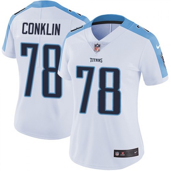 Women's Titans #78 Jack Conklin White Stitched NFL Vapor Untouchable Limited Jersey