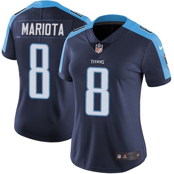 Women's Titans #8 Marcus Mariota Navy Blue Alternate Stitched NFL Vapor Untouchable Limited Jersey