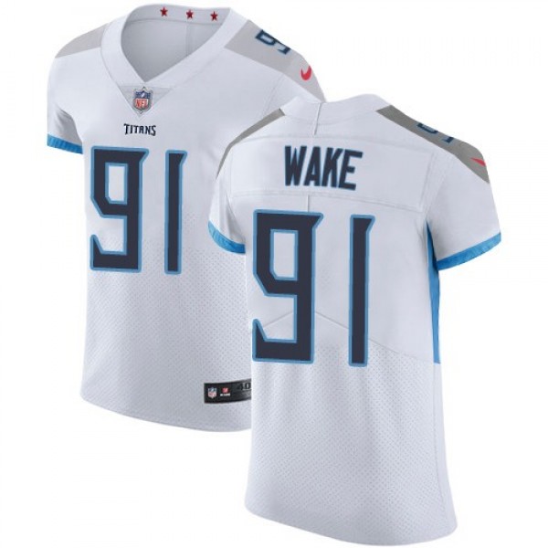 Nike Titans #91 Cameron Wake White Men's Stitched NFL Vapor Untouchable Elite Jersey