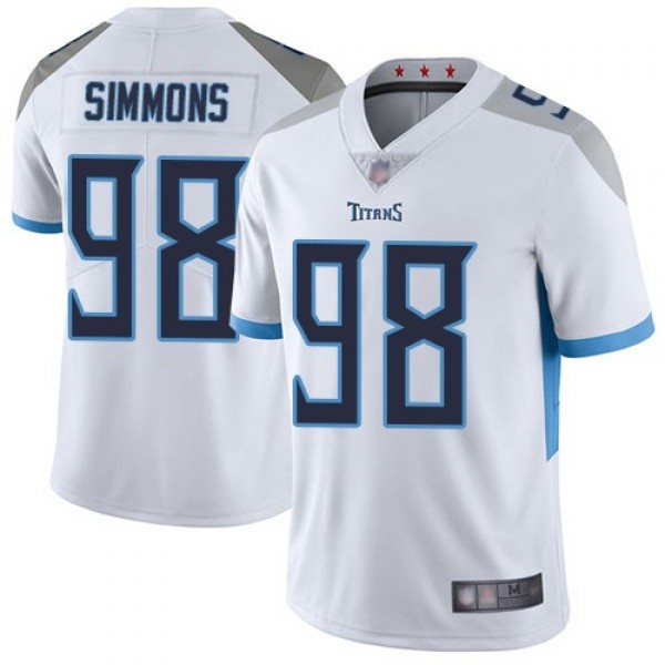 Nike Titans #98 Jeffery Simmons White Men's Stitched NFL Vapor Untouchable Limited Jersey
