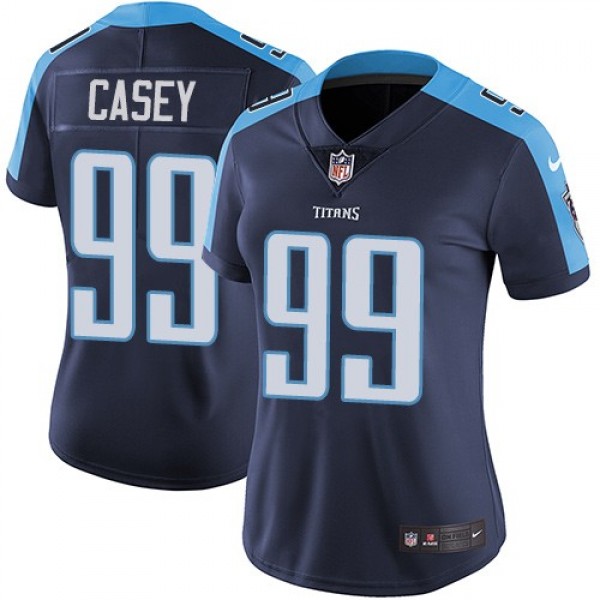 Women's Titans #99 Jurrell Casey Navy Blue Alternate Stitched NFL Vapor Untouchable Limited Jersey