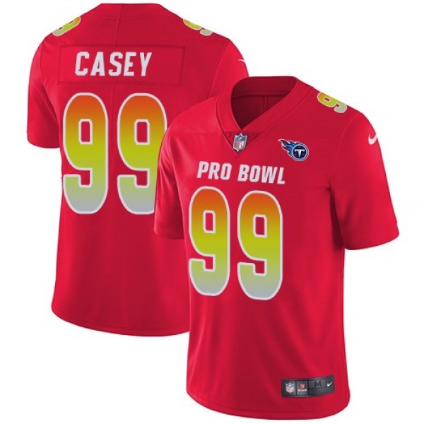 Women's Titans #99 Jurrell Casey Red Stitched NFL Limited AFC 2018 Pro Bowl Jersey