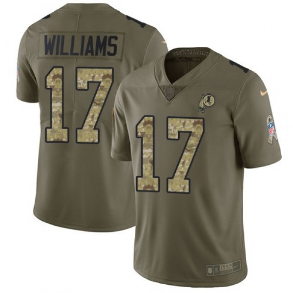 Nike Redskins #17 Doug Williams Olive/Camo Men's Stitched NFL Limited 2017 Salute To Service Jersey