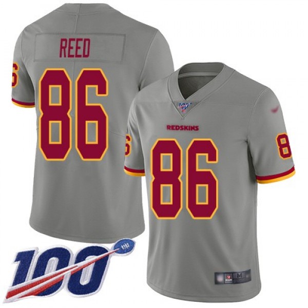 Nike Redskins #86 Jordan Reed Gray Men's Stitched NFL Limited Inverted Legend 100th Season Jersey