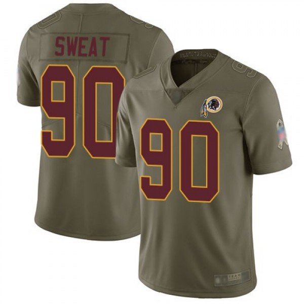 Nike Redskins #90 Montez Sweat Olive Men's Stitched NFL Limited 2017 Salute To Service Jersey